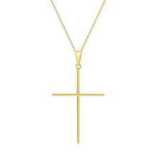 Load image into Gallery viewer, 14K Yellow Gold Large Cross Necklace