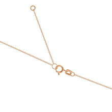 Load image into Gallery viewer, 14K Rose Gold 3-Stone Diamond Cross Necklace