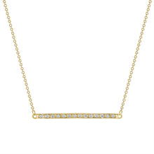 Load image into Gallery viewer, 14K Yellow Gold Diamond Bar Necklace