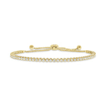 Load image into Gallery viewer, 14K Yellow Gold Bolo Diamond bracelet