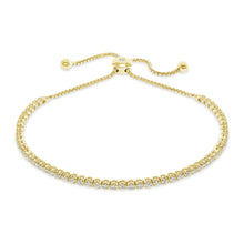 Load image into Gallery viewer, 14K Yellow Gold Bolo Diamond bracelet