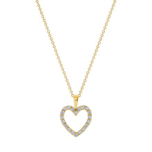 Load image into Gallery viewer, 14K Yellow Gold Small Diamond Heart Necklace