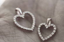Load image into Gallery viewer, 14K Rose Gold Small Diamond Heart Necklace