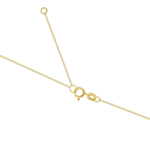 14K Yellow Gold Diamond Mini Box Cross Necklace