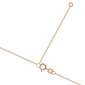 14K Rose Gold Crescent Moon Necklace